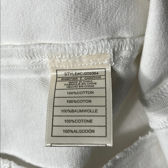 White A-Line Mini Skirt Tie Front Casual - Picture 6 of 9